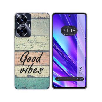 Funda Silicona Realme C55 Diseño Madera 01 Dibujos