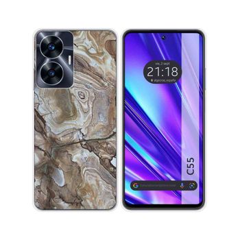 Funda Silicona Realme C55 Diseño Mármol 14 Dibujos