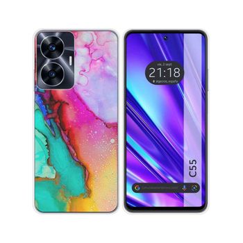 Funda Silicona Realme C55 Diseño Mármol 15 Dibujos