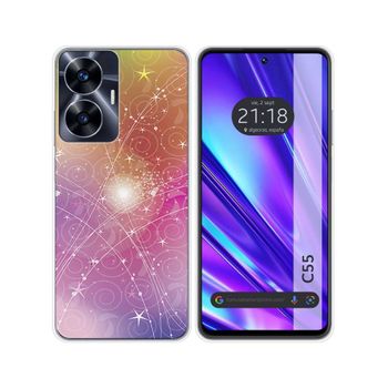 Funda Silicona Realme C55 Diseño Abstracto Dibujos