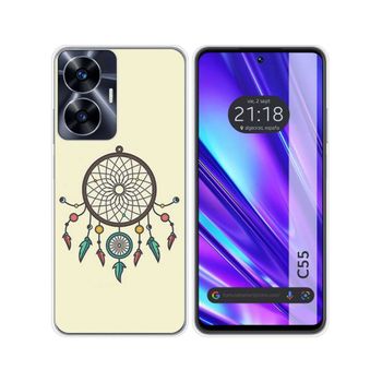 Funda Silicona Realme C55 Diseño Atrapasueños Dibujos