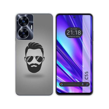 Funda Silicona Realme C55 Diseño Barba Dibujos