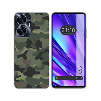 Funda Silicona Realme C55 Diseño Camuflaje Dibujos