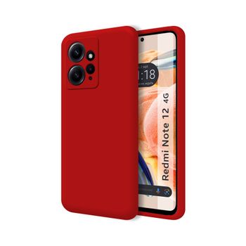 Funda Silicona Líquida Ultra Suave Xiaomi Redmi Note 12 4g Color Roja