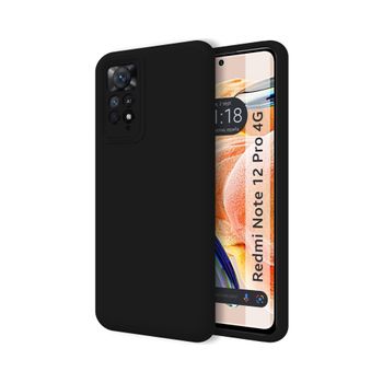 Funda Silicona Líquida Ultra Suave Xiaomi Redmi Note 12 Pro 4g Color Negra