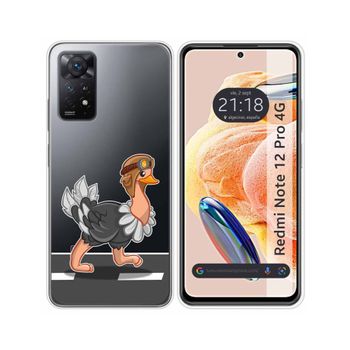 Funda Silicona Transparente Xiaomi Redmi Note 12 Pro 4g Diseño Avestruz Dibujos