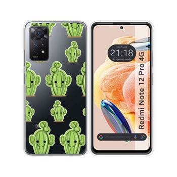 Funda Silicona Transparente Xiaomi Redmi Note 12 Pro 4g Diseño Cactus Dibujos