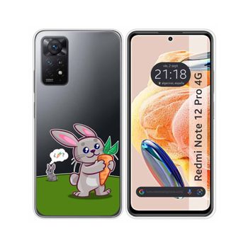 Funda Silicona Transparente Xiaomi Redmi Note 12 Pro 4g Diseño Conejo Dibujos