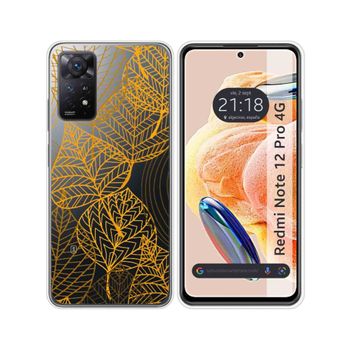 Funda Silicona Transparente Xiaomi Redmi Note 12 Pro 4g Diseño Hojas Dibujos