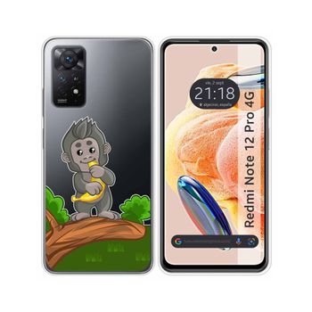 Funda Silicona Transparente Xiaomi Redmi Note 12 Pro 4g Diseño Mono Dibujos