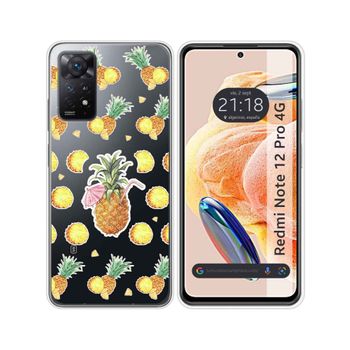 Funda Silicona Transparente Xiaomi Redmi Note 12 Pro 4g Diseño Piña Dibujos