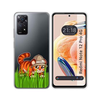 Funda Silicona Transparente Xiaomi Redmi Note 12 Pro 4g Diseño Tigre Dibujos