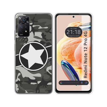 Funda Silicona Xiaomi Redmi Note 12 Pro 4g Diseño Camuflaje 02 Dibujos