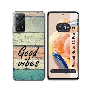 Funda Silicona Xiaomi Redmi Note 12 Pro 4g Diseño Madera 01 Dibujos