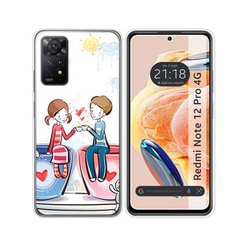 Funda Silicona Xiaomi Redmi Note 12 Pro 4g Diseño Café Dibujos