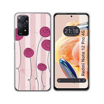 Funda Silicona Xiaomi Redmi Note 12 Pro 4g Diseño Flores Vintage Dibujos