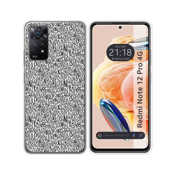 Funda Silicona Xiaomi Redmi Note 12 Pro 4g Diseño Letras Dibujos