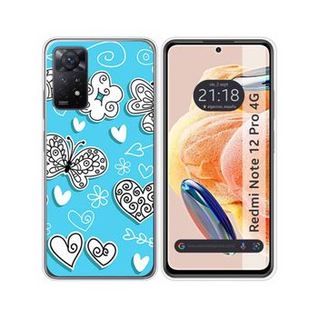 Funda Silicona Xiaomi Redmi Note 12 Pro 4g Diseño Mariposas Dibujos