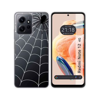 Funda Silicona Transparente Xiaomi Redmi Note 12 4g Diseño Araña Dibujos