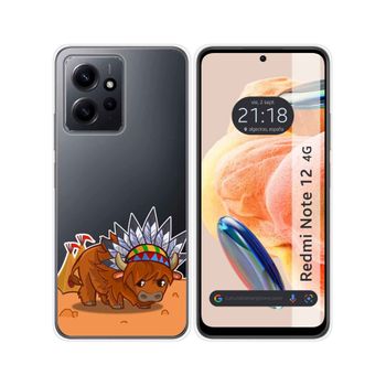 Funda Silicona Transparente Xiaomi Redmi Note 12 4g Diseño Bufalo Dibujos