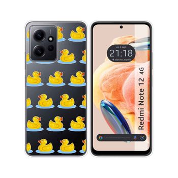 Funda Silicona Transparente Xiaomi Redmi Note 12 4g Diseño Pato Dibujos