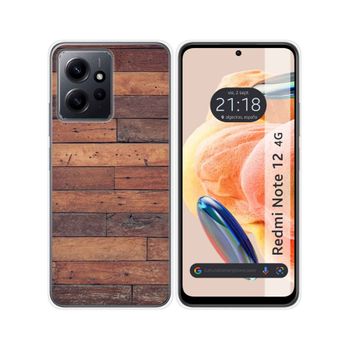 Funda Silicona Xiaomi Redmi Note 12 4g Diseño Madera 03 Dibujos