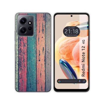 Funda Silicona Xiaomi Redmi Note 12 4g Diseño Madera 10 Dibujos