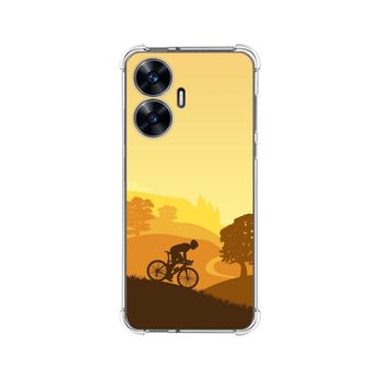 Funda Silicona Antigolpes Realme C55 Diseño Ciclista Dibujos