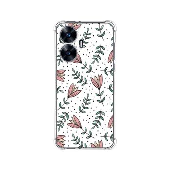 Funda Silicona Antigolpes Realme C55 Diseño Flores 01 Dibujos