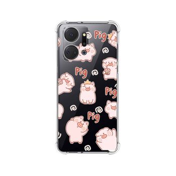 Funda Silicona Antigolpes Huawei Honor X8a Diseño Cerdos Dibujos