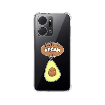 Funda Silicona Antigolpes Huawei Honor X8a Diseño Vegan Life Dibujos