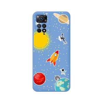 Funda Silicona Líquida Azul Xiaomi Redmi Note 12 Pro 4g Diseño Espacio Dibujos