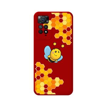 Funda Silicona Líquida Roja Xiaomi Redmi Note 12 Pro 4g Diseño Abeja Dibujos