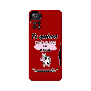 Funda Silicona Líquida Roja Xiaomi Redmi Note 12 Pro 4g Diseño Vaca Dibujos