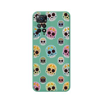 Funda Silicona Líquida Verde Xiaomi Redmi Note 12 Pro 4g Diseño Catrina Dibujos