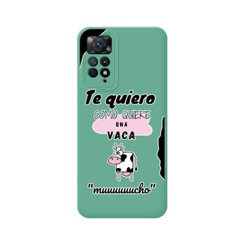 Funda Silicona Líquida Verde Xiaomi Redmi Note 12 Pro 4g Diseño Vaca Dibujos