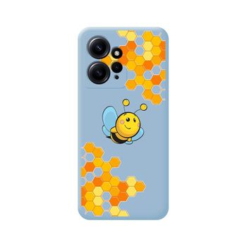 Funda Silicona Líquida Azul Xiaomi Redmi Note 12 4g Diseño Abeja Dibujos