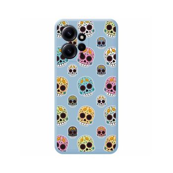 Funda Silicona Líquida Azul Xiaomi Redmi Note 12 4g Diseño Catrina Dibujos