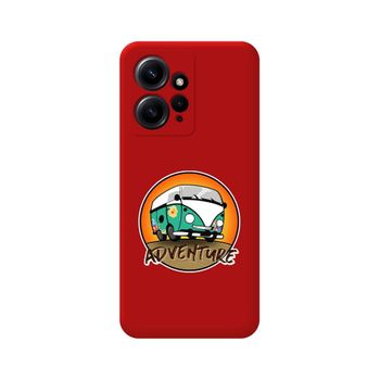 Funda Silicona Líquida Roja Xiaomi Redmi Note 12 4g Diseño Adventure Dibujos
