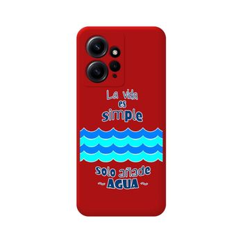 Funda Silicona Líquida Roja Xiaomi Redmi Note 12 4g Diseño Agua Dibujos