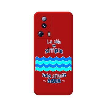 Funda Silicona Líquida Roja Xiaomi 13 Lite 5g Diseño Agua Dibujos