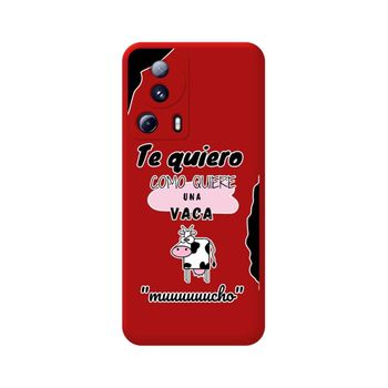 Funda Silicona Líquida Roja Xiaomi 13 Lite 5g Diseño Vaca Dibujos