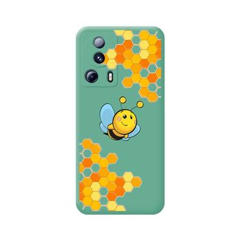 Funda Silicona Líquida Verde Xiaomi 13 Lite 5g Diseño Abeja Dibujos