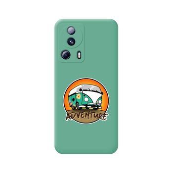 Funda Silicona Líquida Verde Xiaomi 13 Lite 5g Diseño Adventure Dibujos