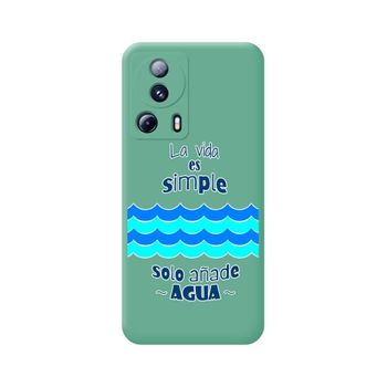 Funda Silicona Líquida Verde Xiaomi 13 Lite 5g Diseño Agua Dibujos