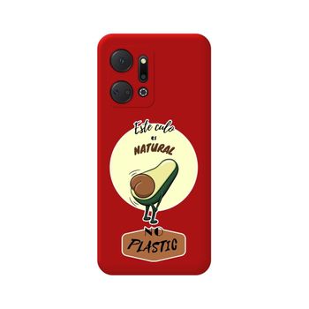 Funda Silicona Líquida Roja Huawei Honor X7a Diseño Culo Natural Dibujos