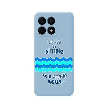 Funda Silicona Líquida Azul Huawei Honor X8a Diseño Agua Dibujos