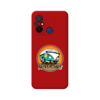 Funda Silicona Líquida Roja Xiaomi Redmi 12c Diseño Adventure Dibujos