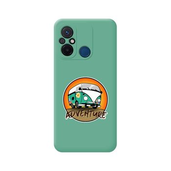 Funda Silicona Líquida Verde Xiaomi Redmi 12c Diseño Adventure Dibujos