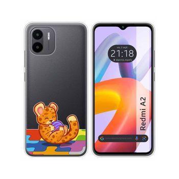 Funda Silicona Transparente Xiaomi Redmi A2 Diseño Leopardo Dibujos